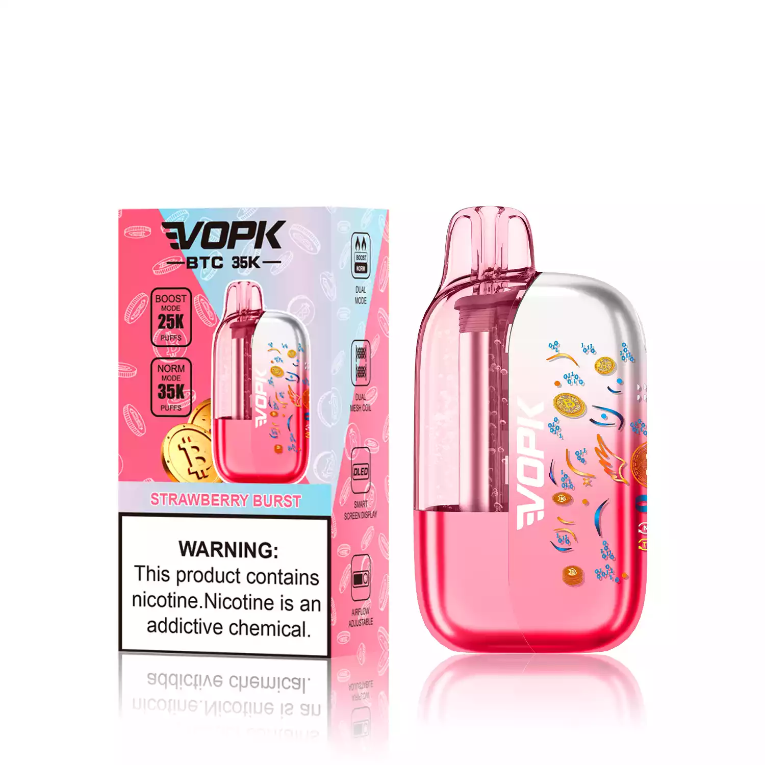 VOPK BTC 35K 35000 Puffs Dual Mesh Coil Disposable Vape Wholesale Adjustable Airflow Control 5 VOPK BTC 35K 35000 Puffs Dual Mesh Coil Disposable Vape Wholesale Adjustable Airflow Control - Image 5