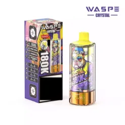 WASPE 8 in 1 Crystal 180000 Puffs 180K Disposable Vapes Wholesale Bulk Buy Rechargeable LED Screen 5 VapeXYZ