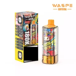WASPE 8 in 1 Crystal 180000 Puffs 180K Disposable Vapes Wholesale Bulk Buy Rechargeable LED Screen 6 VapeXYZ