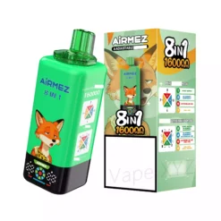 AIRMEZ FOX 6 v 1 160 000 nádechů Jednorázové vapech Velkoobchodní nákup 160K 45ML Kapacita Mesh Cívka Displej Box 3 VapeXYZ