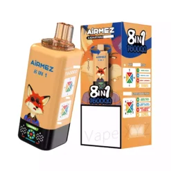 AIRMEZ FOX 6 v 1 160 000 nádechů Jednorázové vapery Velkoobchodní nákup 160K 45ml Kapacita Mesh Cívka Displejní krabice 7 VapeXYZ