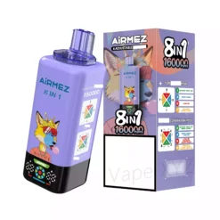 AIRMEZ FOX 6 v 1 160 000 nádechů Jednorázové vapech Velkoobchodní nákup 160K 45ML Kapacita Mesh Cívka Displej Box 9 VapeXYZ