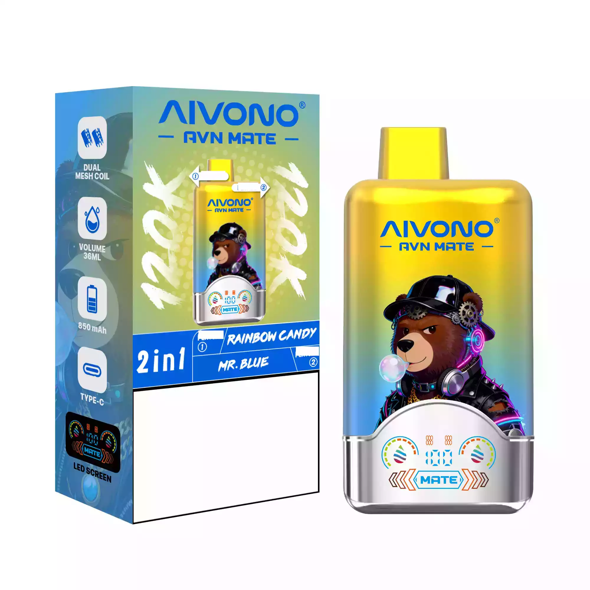 AIVONO AVN MATE 120000 Puffs Vapes Desechables 2 En 1 Sabor Compra al Por Mayor al Granel 120K Pantalla Inteligente 4 VAPES DESCARTABLES AIVONO AVN MATE 120000 Puffs 2 En 1 Sabor Compra Al Mayor 120K Pantalla Inteligente - Imagen 4