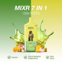 BOOD MIXR 7 in 1 150K Disposable Vapes Wholesale Bulk Buy 150000 Puffs Tri Tank Dual Mesh Coil Taste Switching System 6 VapeXYZ