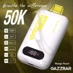 GAZZBAR 50000 Puff Smart LED Screen 50K Disposable Vapes Dual Mesh Bulk Buy Wholesale 10 VapeXYZ