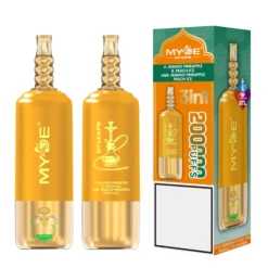 MYDE DTL 3 in 1 200000 Puffs Shisha Disposable Vapes 200K Wholesale Bulk Buy Mesh Coil LED Display 2 VapeXYZ