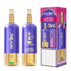 MYDE DTL 3 in 1 200000 Puffs Shisha Disposable Vapes 200K Wholesale Bulk Buy Mesh Coil LED Display 6 VapeXYZ