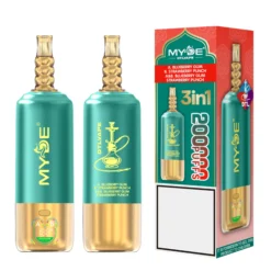 MYDE DTL 3 in 1 200000 Puffs Shisha Disposable Vapes 200K Wholesale Bulk Buy Mesh Coil LED Display 7 VapeXYZ