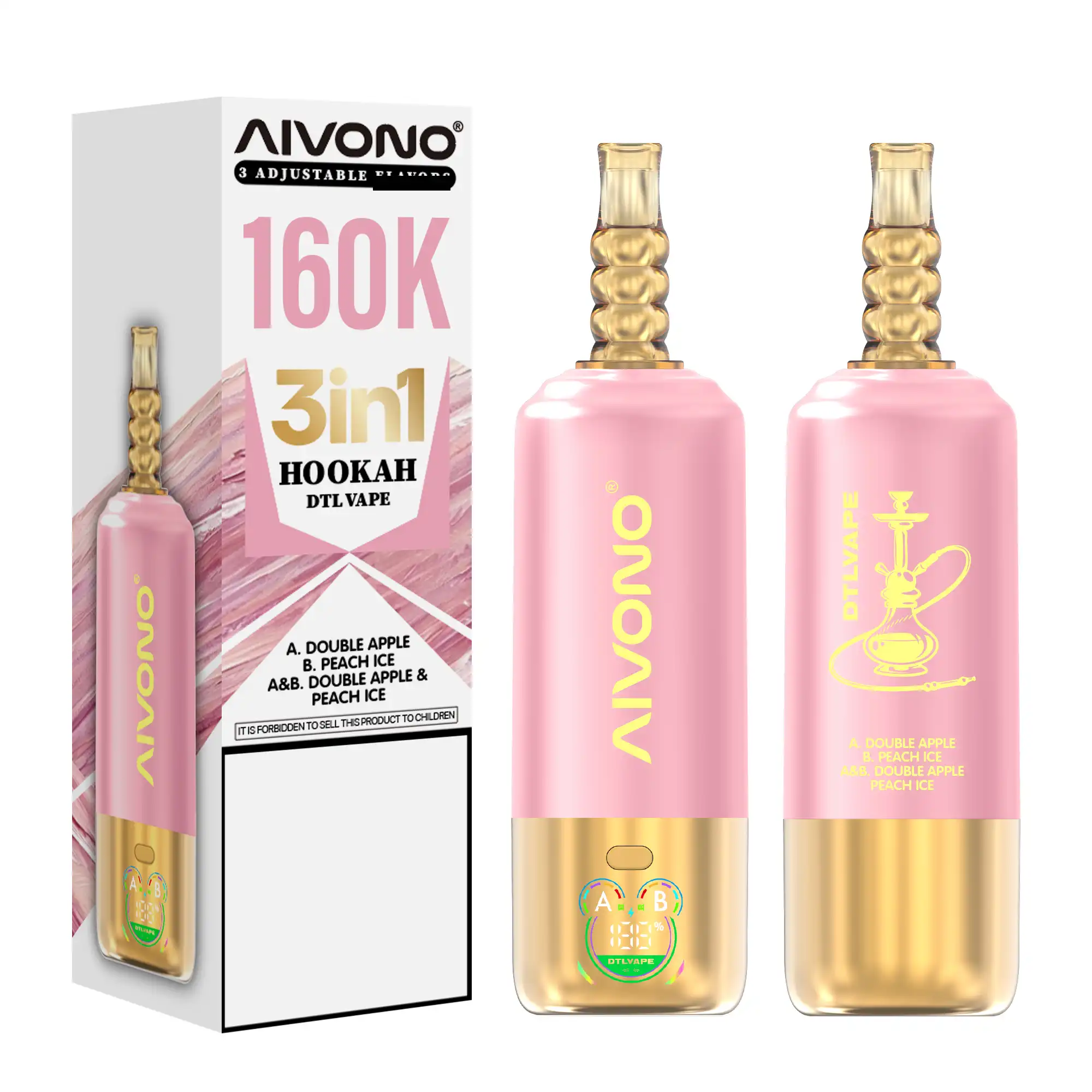 AIVONO DTLVAPE 3 In 1 160K Triple Taste DTL Shisha Hookah 160000 Puffs Disposable Vapes Wholesale Bulk Buy 2 AIVONO DTLVAPE 3 In 1 160K Triple Taste DTL Shisha Hookah 160000 Puffs Disposable Vapes Wholesale Bulk Buy - Image 2