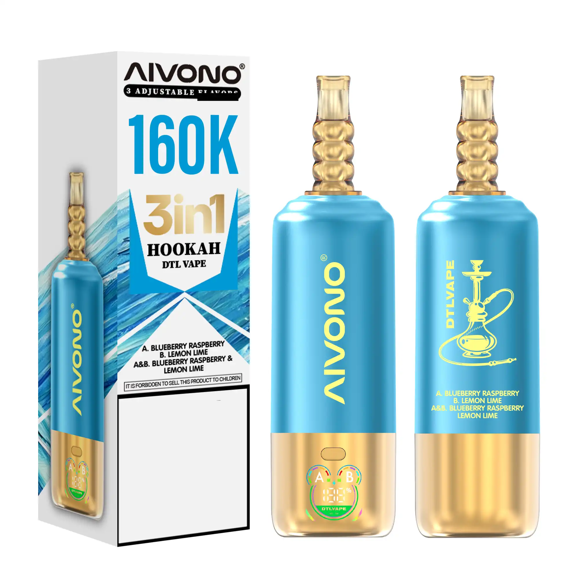 AIVONO DTLVAPE 3 In 1 160K Triple Taste DTL Shisha Hookah 160000 Puffs Disposable Vapes Wholesale Bulk Buy 9 AIVONO DTLVAPE 3 In 1 160K Triple Taste DTL Shisha Hookah 160000 Puffs Disposable Vapes Wholesale Bulk Buy - Image 9