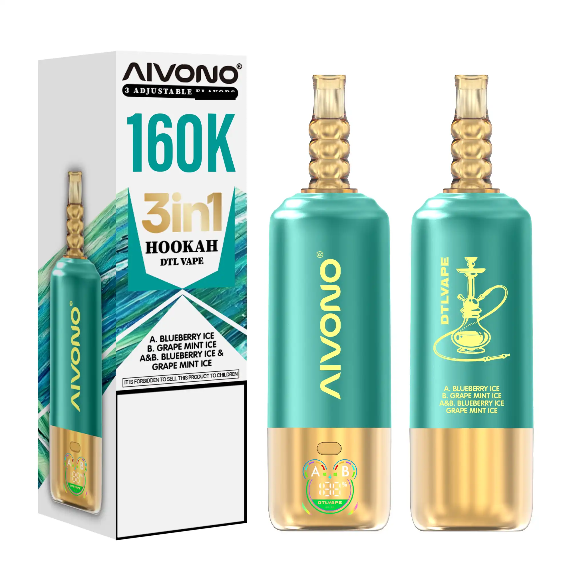 AIVONO DTLVAPE 3 In 1 160K Triple Taste DTL Shisha Hookah 160000 Puffs Disposable Vapes Wholesale Bulk Buy 6 AIVONO DTLVAPE 3 In 1 160K Triple Taste DTL Shisha Hookah 160000 Puffs Disposable Vapes Wholesale Bulk Buy - Image 6