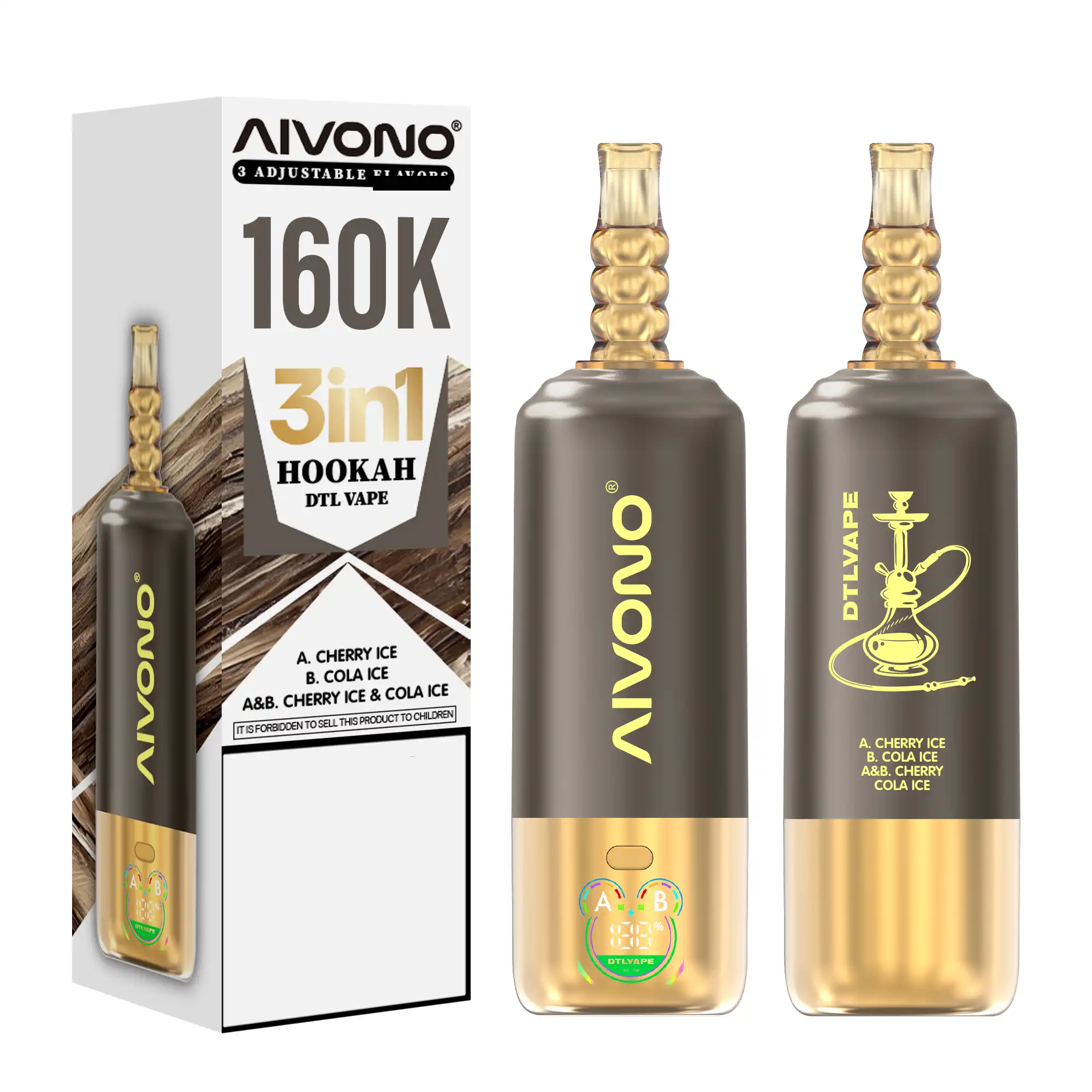 AIVONO DTLVAPE 3 In 1 160K Triple Taste DTL Shisha Hookah 160000 Puffs Disposable Vapes Wholesale Bulk Buy 4 AIVONO DTLVAPE 3 In 1 160K Triple Taste DTL Shisha Hookah 160000 Puffs Disposable Vapes Wholesale Bulk Buy - Image 4