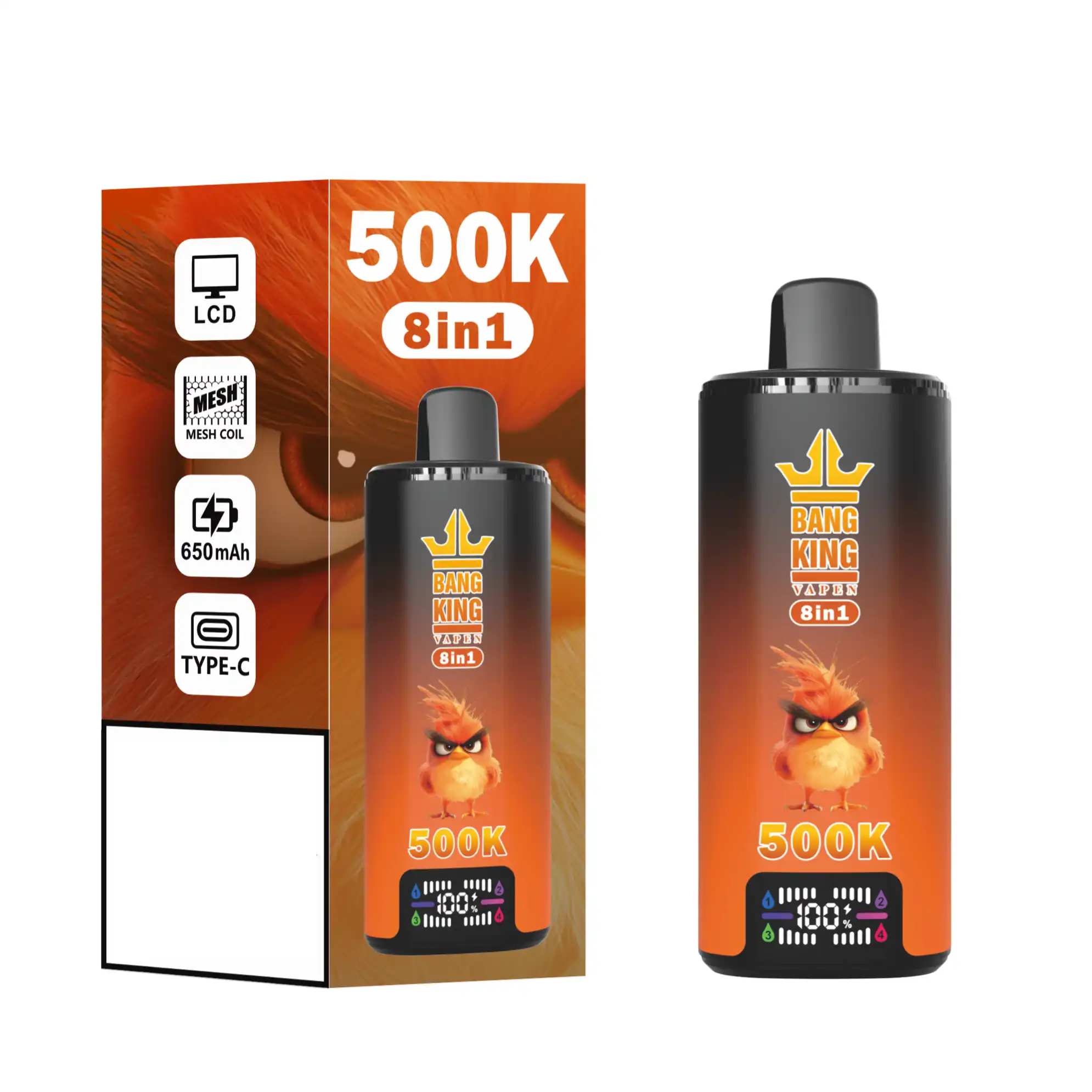 BANG KING 8 În 1 Gusturi 500K DSK073 Premium Dual Mesh Coil Smart Display 500000 Puffs Vape de Unică Folosință Pentru Vânzare Angro Cantitate 2 BANG KING 8 In 1 Tastes 500K DSK073 Premium Dual Mesh Coil Smart Display 500000 Puffs Disposable Vapes Wholesale Bulk Buy - imagine 2