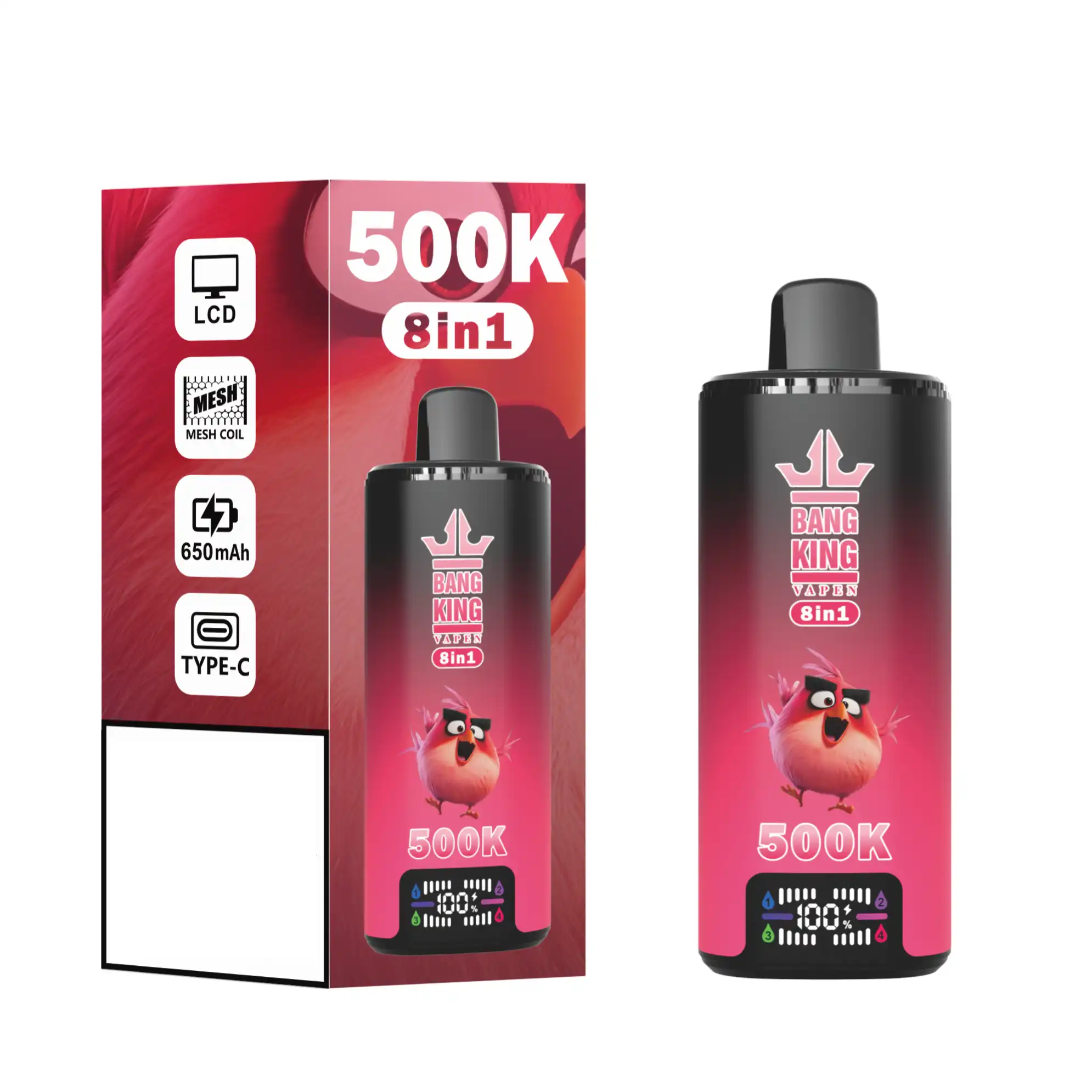 BANG KING 8 În 1 Gusturi 500K DSK073 Premium Dual Mesh Coil Smart Display 500000 Puffs Vape de Unică Folosință Pentru Vânzare Angro Cantitate 1 BANG KING 8 În 1 Gusturi 500K DSK073 Premium Dual Mesh Coil Afișaj Inteligent 500000 Pufuri Vape de Unică Folosință Vrac Cumpărare În Vrac