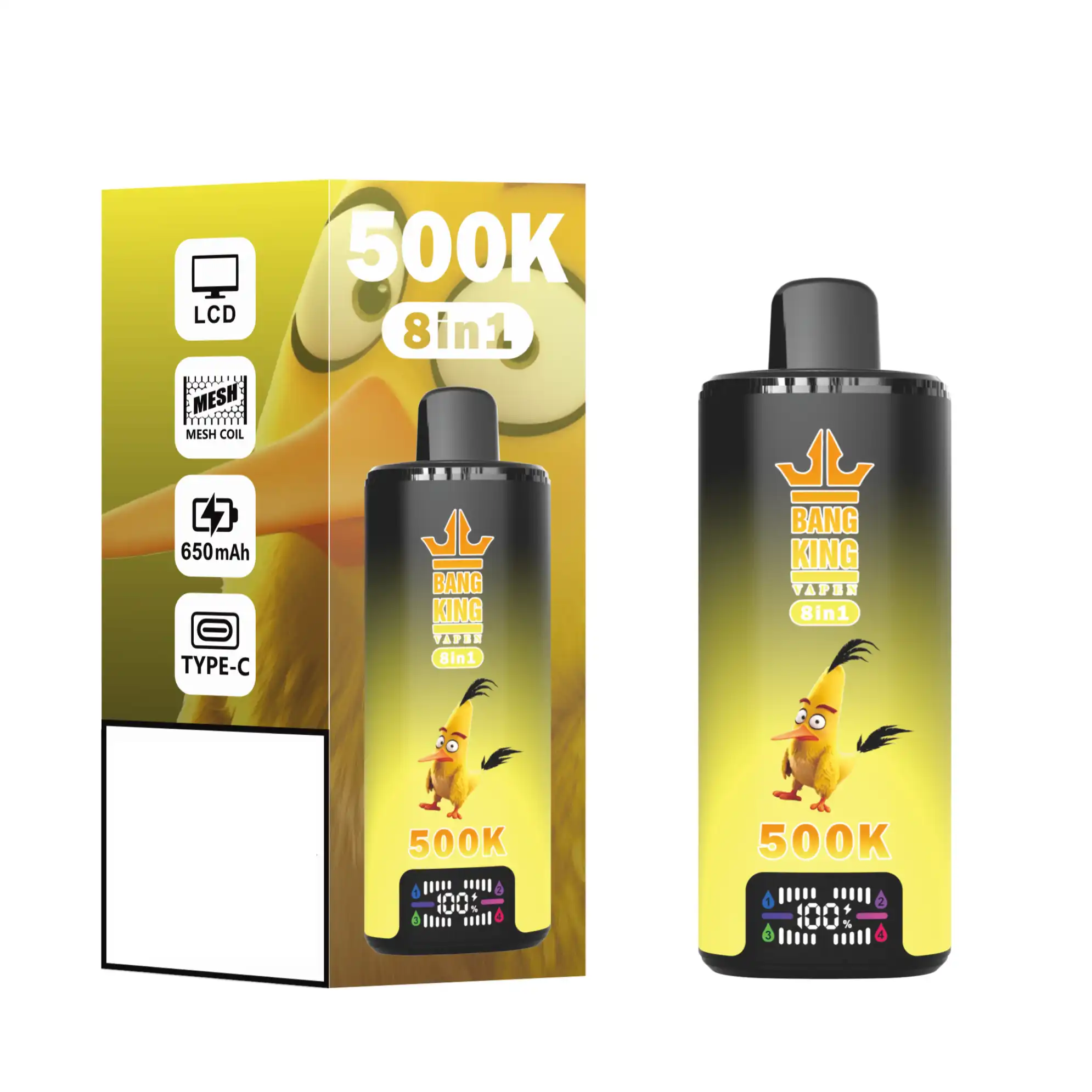 BANG KING 8 În 1 Gusturi 500K DSK073 Premium Dual Mesh Coil Afișaj Inteligent 500000 Puff-uri Vape de Unică Folosință Vrac Cumpărare În Vrac 7 BANG KING 8 In 1 Tastes 500K DSK073 Premium Dual Mesh Coil Smart Display 500000 Puffs Disposable Vapes Wholesale Bulk Buy - imagine 7