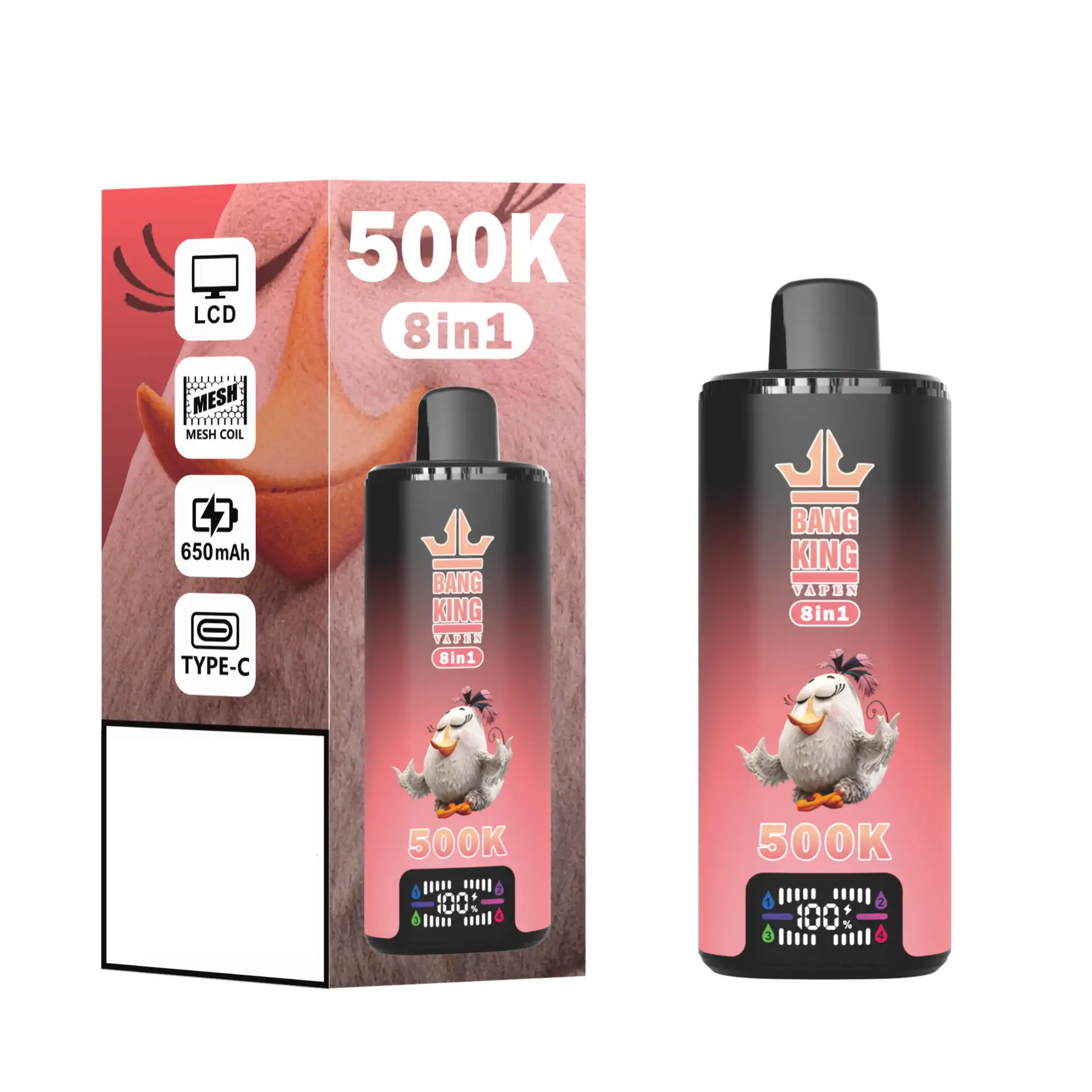 BANG KING 8 În 1 Gusturi 500K DSK073 Premium Dual Mesh Coil Afișaj Inteligent 500000 Puff-uri Vape de Unică Folosință Vrac Cumpărare În Vrac 6 BANG KING 8 In 1 Tastes 500K DSK073 Premium Dual Mesh Coil Smart Display 500000 Puffs Disposable Vapes Wholesale Bulk Buy - imagine 6