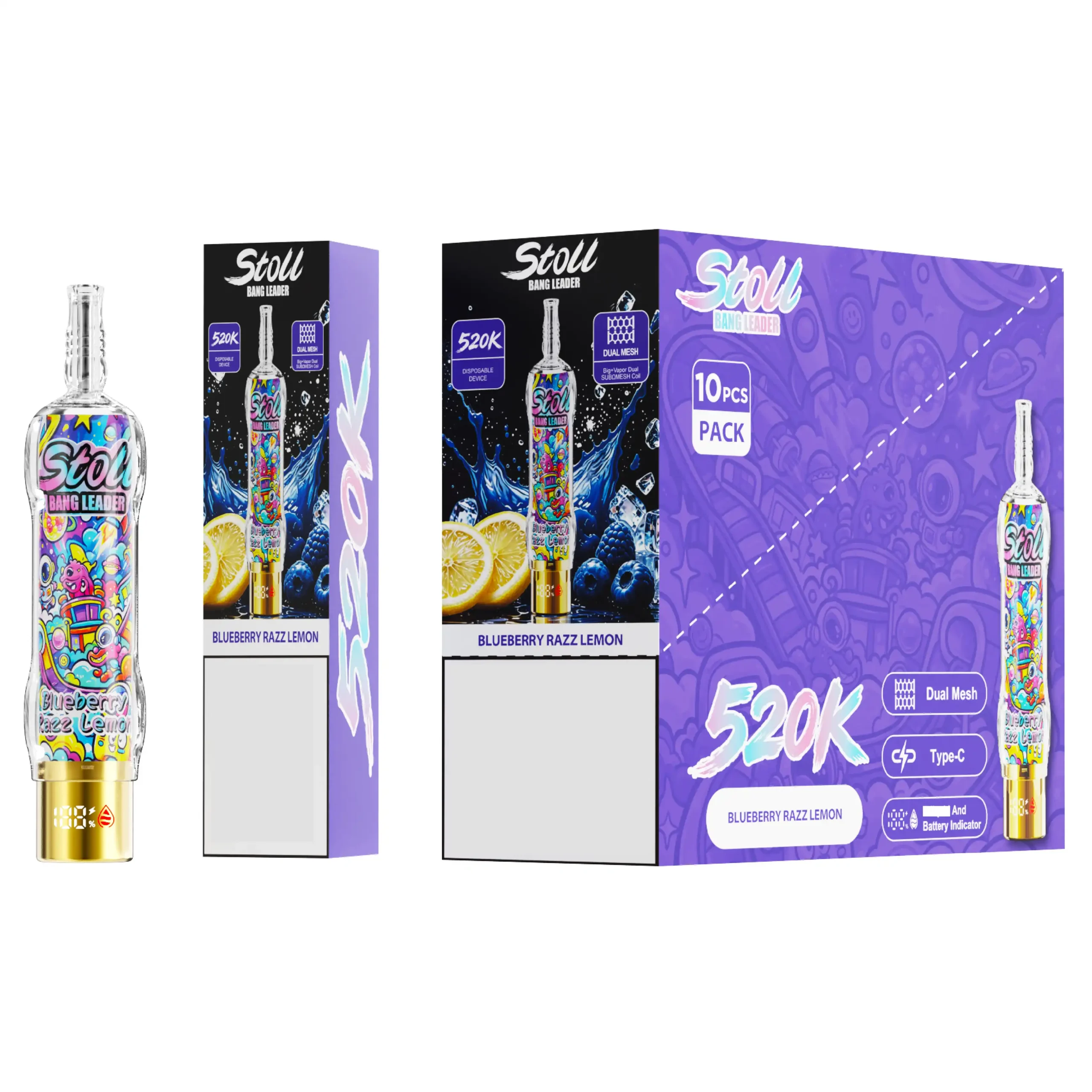 BANG LEADER STOLL 520K DTL Shisha Hookah 520000 Puffs Crystal Eldobható Vape Nagykereskedelmi Tömeges Vásárlás 4 BANG LEADER STOLL 520K DTL Shisha Hookah 520000 Puffs Crystal Disposable Vapes Wholesale Bulk Buy - Image 4