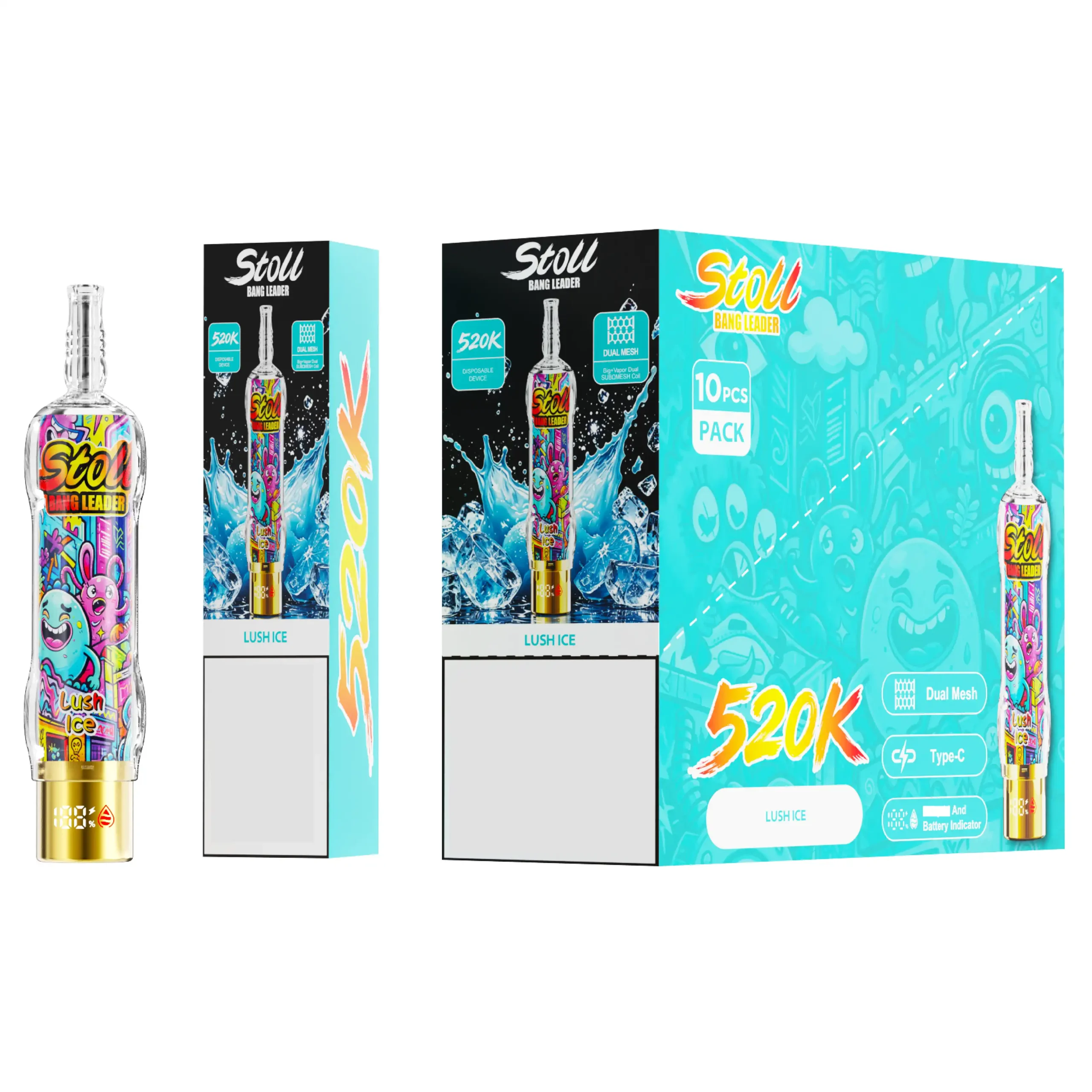 BANG LEADER STOLL 520K DTL Shisha Hookah 520000 Puffs Crystal Eldobható Vape Nagykereskedelmi Tömeges Vásárlás 3 BANG LEADER STOLL 520K DTL Shisha Hookah 520000 Puffs Crystal Disposable Vapes Wholesale Bulk Buy - Image 3