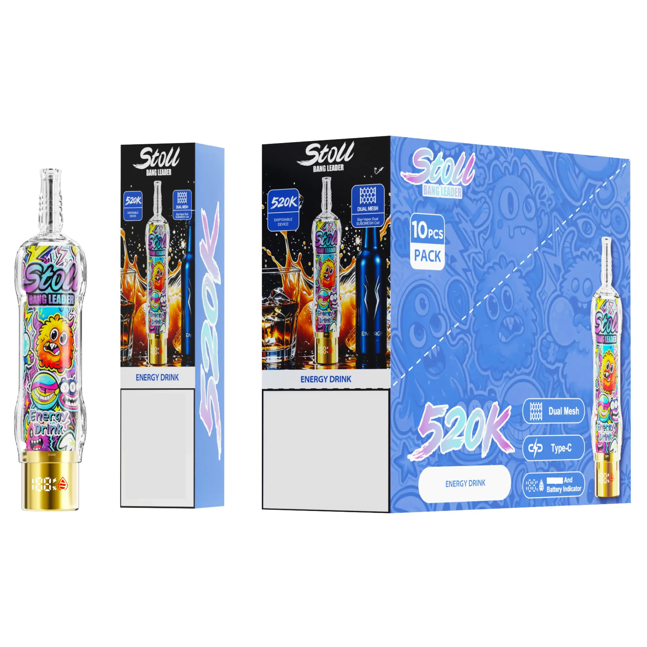 BANG LEADER STOLL 520K DTL Shisha Hookah 520000 Puffs Crystal Eldobható Vape Nagykereskedelmi Tömeges Vásárlás 10 BANG LEADER STOLL 520K DTL Shisha Hookah 520000 Puffs Crystal Disposable Vapes Wholesale Bulk Buy - Image 10