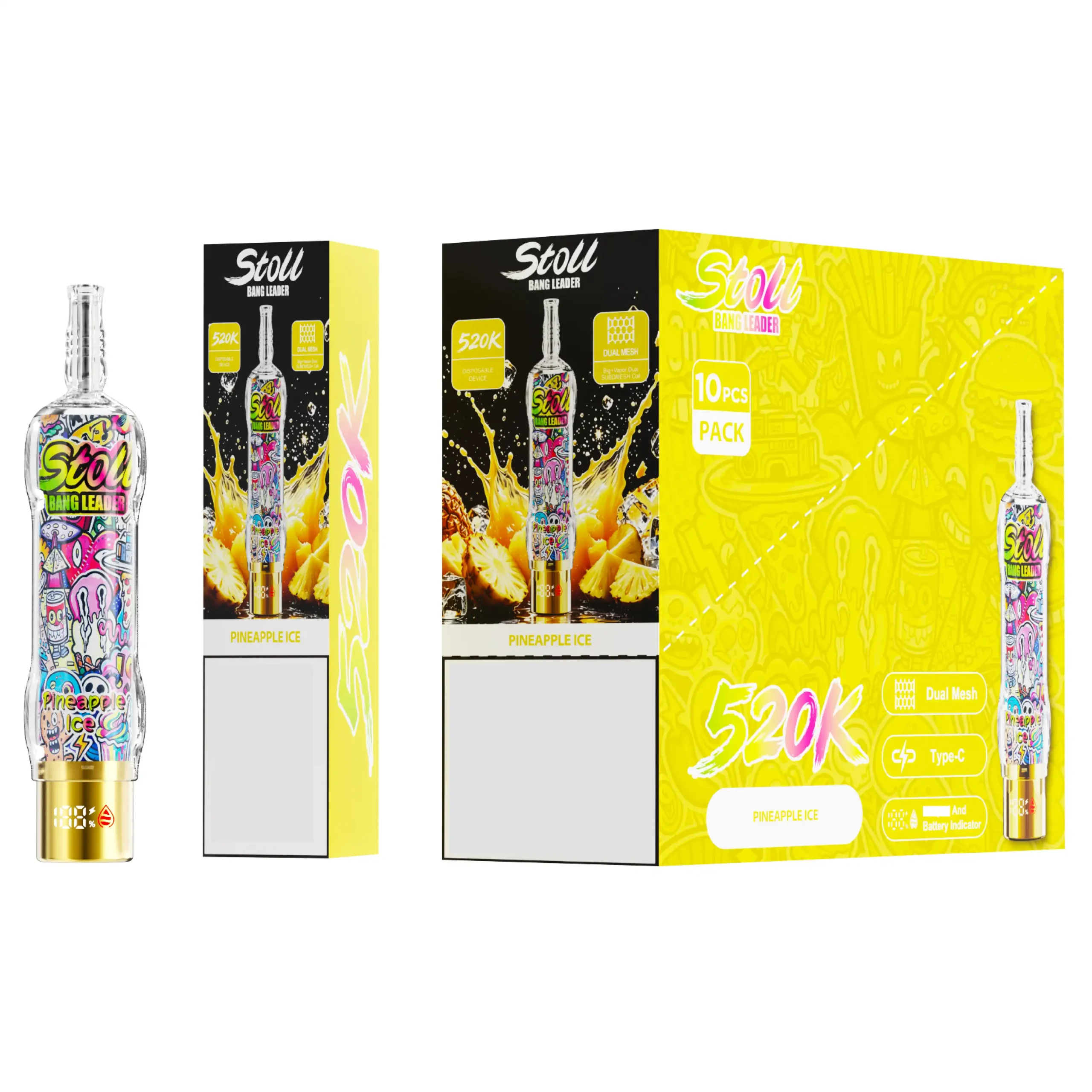 BANG LEADER STOLL 520K DTL Shisha Hookah 520000 Puffs Crystal Eldobható Vape Nagykereskedelmi Tömeges Vásárlás 5 BANG LEADER STOLL 520K DTL Shisha Hookah 520000 Puffs Crystal Disposable Vapes Wholesale Bulk Buy - Image 5