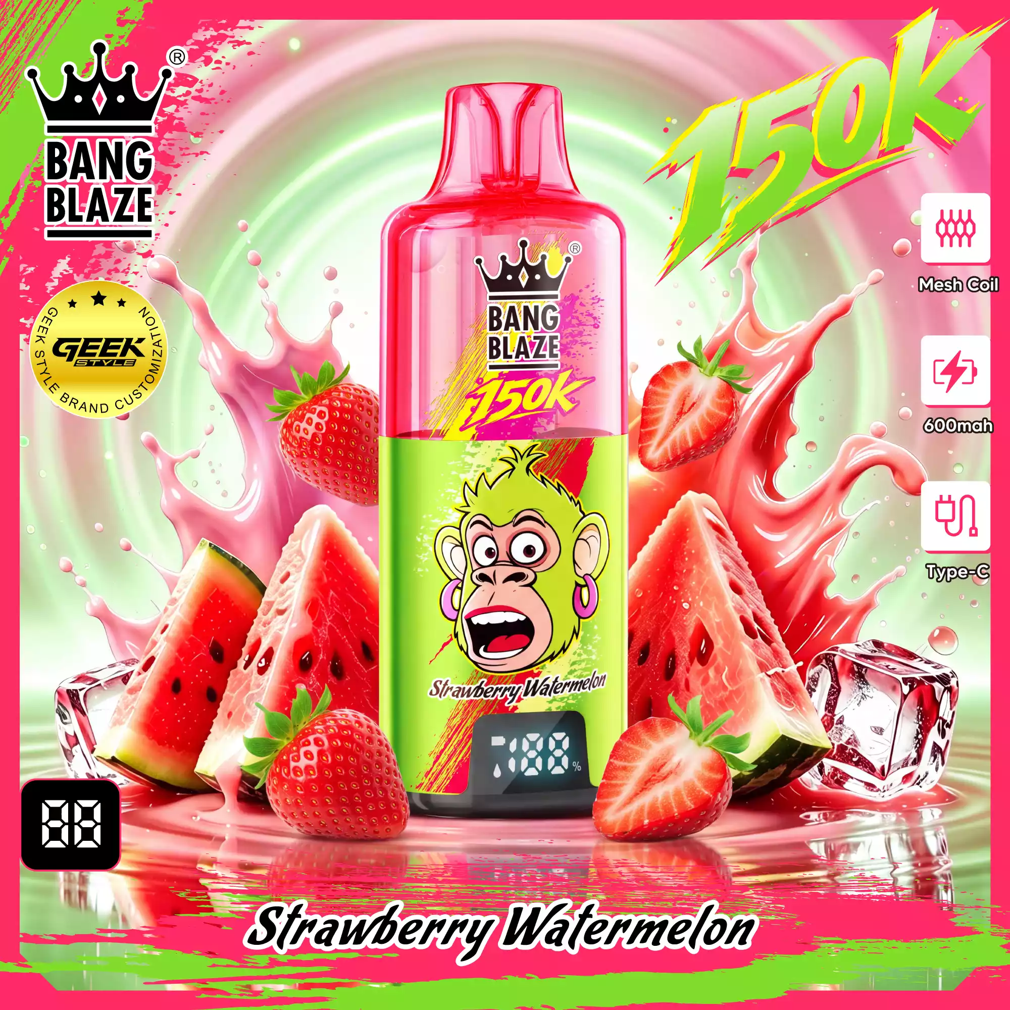 BANG BLAZE 150K Puffs 150000 Rechargeable Mesh Coil Disposable Vapes Wholesale Bulk Buy 4 BANG BLAZE 150K Puffs 150000 Rechargeable Mesh Coil Disposable Vapes Wholesale Bulk Buy - Image 4