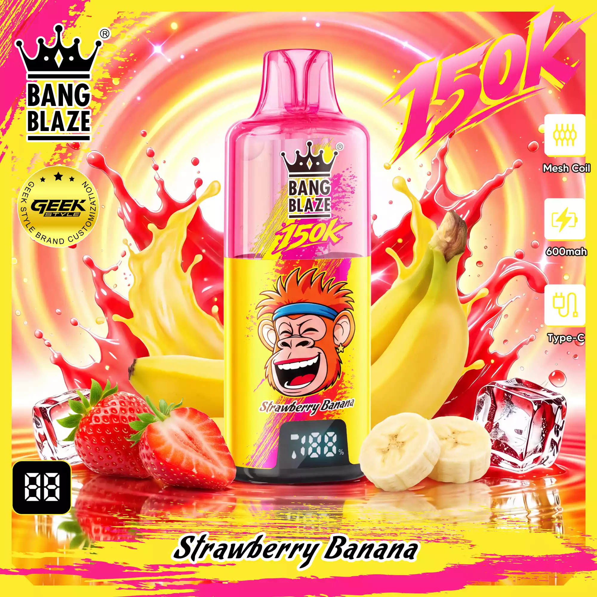 BANG BLAZE 150K Puffs 150000 Rechargeable Mesh Coil Disposable Vapes Wholesale Bulk Buy 3 BANG BLAZE 150K Puffs 150000 Rechargeable Mesh Coil Disposable Vapes Wholesale Bulk Buy - Image 3