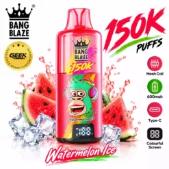 BANG BLAZE 150K Puffs 150000 Rechargeable Mesh Coil Disposable Vapes Wholesale Bulk Buy