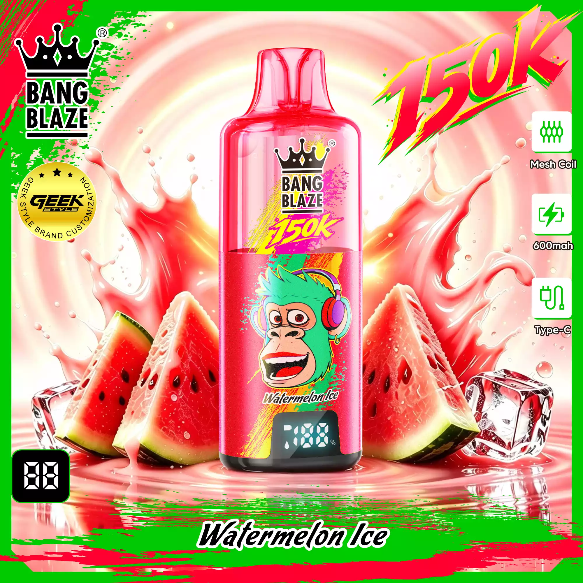 BANG BLAZE 150K Puffs 150000 Rechargeable Mesh Coil Disposable Vapes Wholesale Bulk Buy 12 BANG BLAZE 150K Puffs 150000 Rechargeable Mesh Coil Disposable Vapes Wholesale Bulk Buy - Image 12