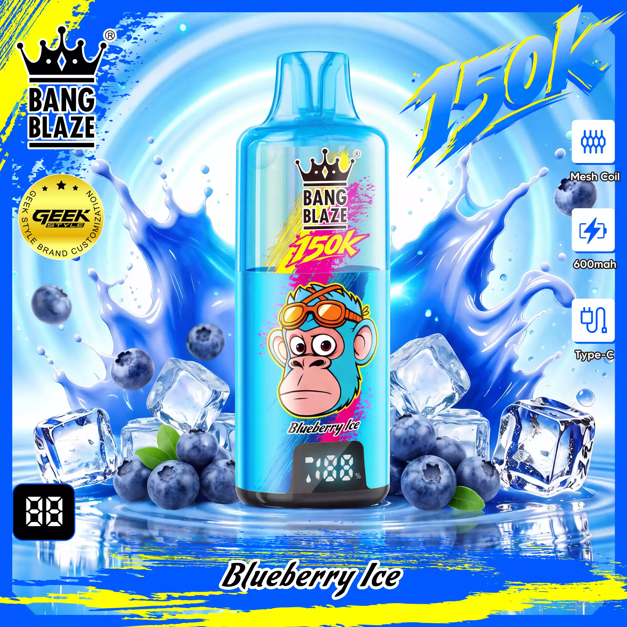 BANG BLAZE 150K Puffs 150000 Rechargeable Mesh Coil Disposable Vapes Wholesale Bulk Buy 11 BANG BLAZE 150K Puffs 150000 Rechargeable Mesh Coil Disposable Vapes Wholesale Bulk Buy - Image 11