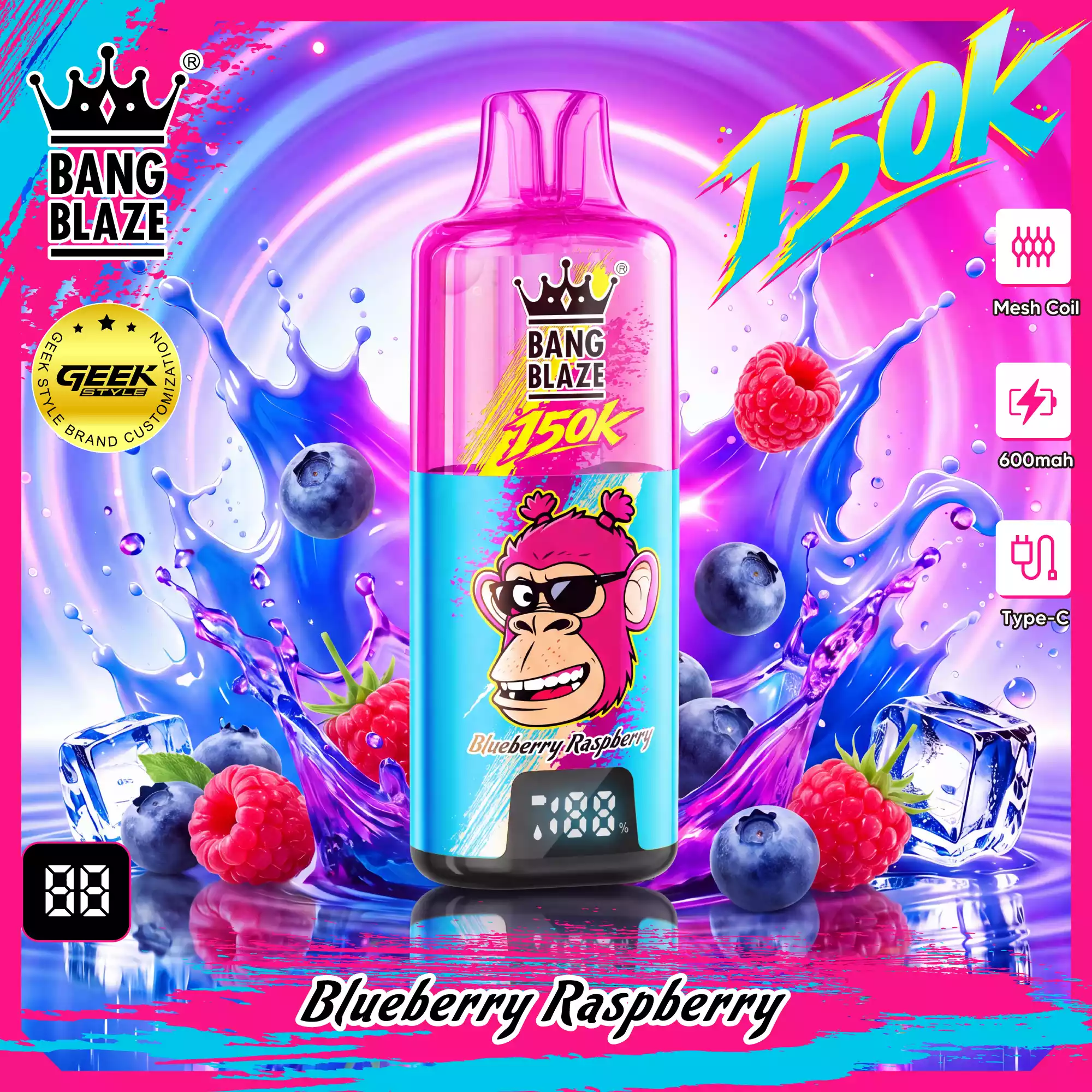 BANG BLAZE 150K Puffs 150000 Rechargeable Mesh Coil Disposable Vapes Wholesale Bulk Buy 7 BANG BLAZE 150K Puffs 150000 Rechargeable Mesh Coil Disposable Vapes Wholesale Bulk Buy - Image 7
