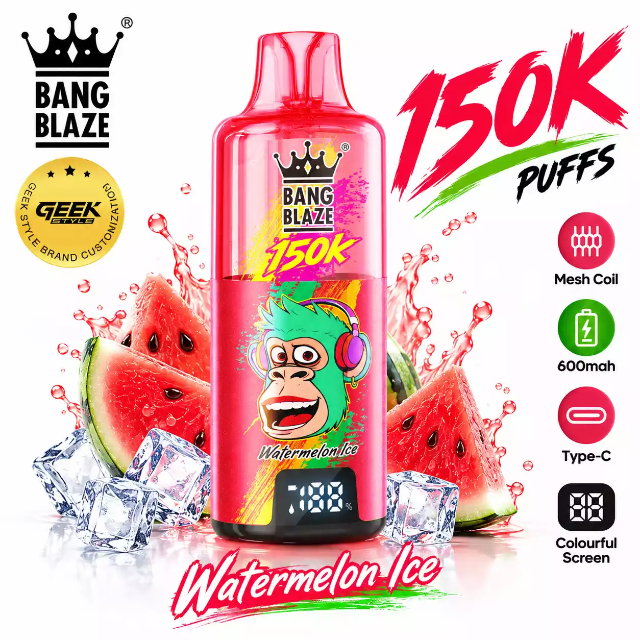 BANG BLAZE 150K Puffs 150000 Rechargeable Mesh Coil Disposable Vapes Wholesale Bulk Buy 1 BANG BLAZE 150K Puffs 150000 Rechargeable Mesh Coil Disposable Vapes Wholesale Bulk Buy