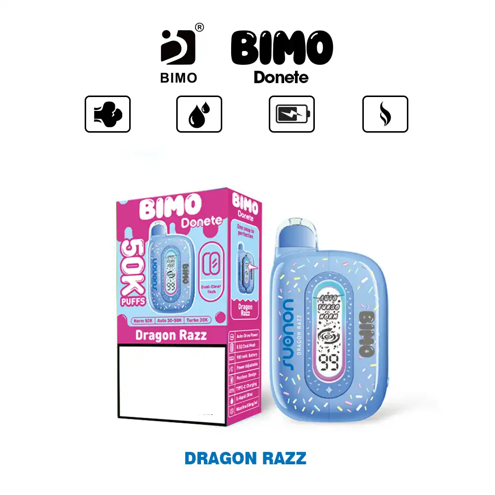 BIMO DONETE 50000 Puffs Dual Mesh Coil 50K Disposable Vapes Wholesale Bulk Buy 2 BIMO DONETE 50000 Puffs Dual Mesh Coil 50K Disposable Vapes Wholesale Bulk Buy - Pilt 2
