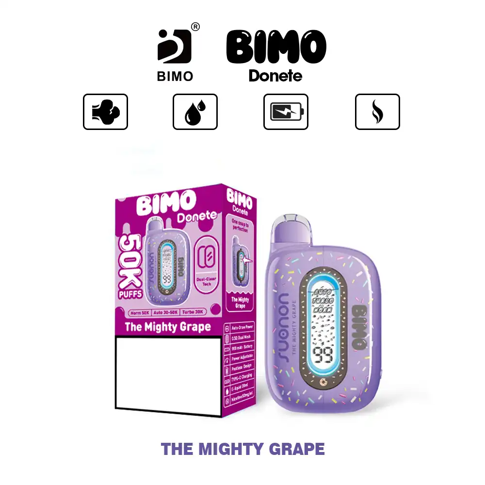 BIMO DONETE 50000 Puffs Dual Mesh Coil 50K Disposable Vapes Wholesale Bulk Buy 10 BIMO DONETE 50000 Puffs Dual Mesh Coil 50K Disposable Vapes Wholesale Bulk Buy - Pilt 10