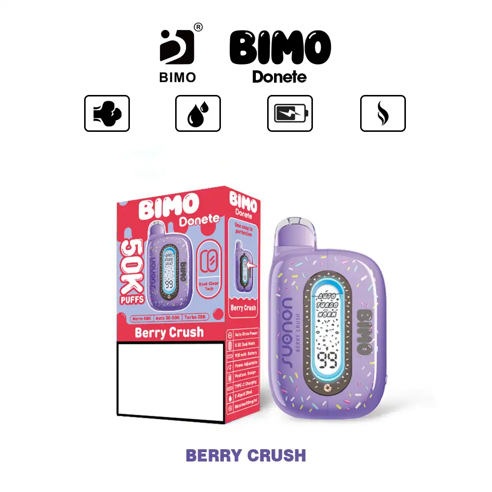 BIMO DONETE 50000 Puffs Dual Mesh Coil 50K Disposable Vapes Wholesale Bulk Buy 9 BIMO DONETE 50000 Puffs Dual Mesh Coil 50K Disposable Vapes Wholesale Bulk Buy - Pilt 9