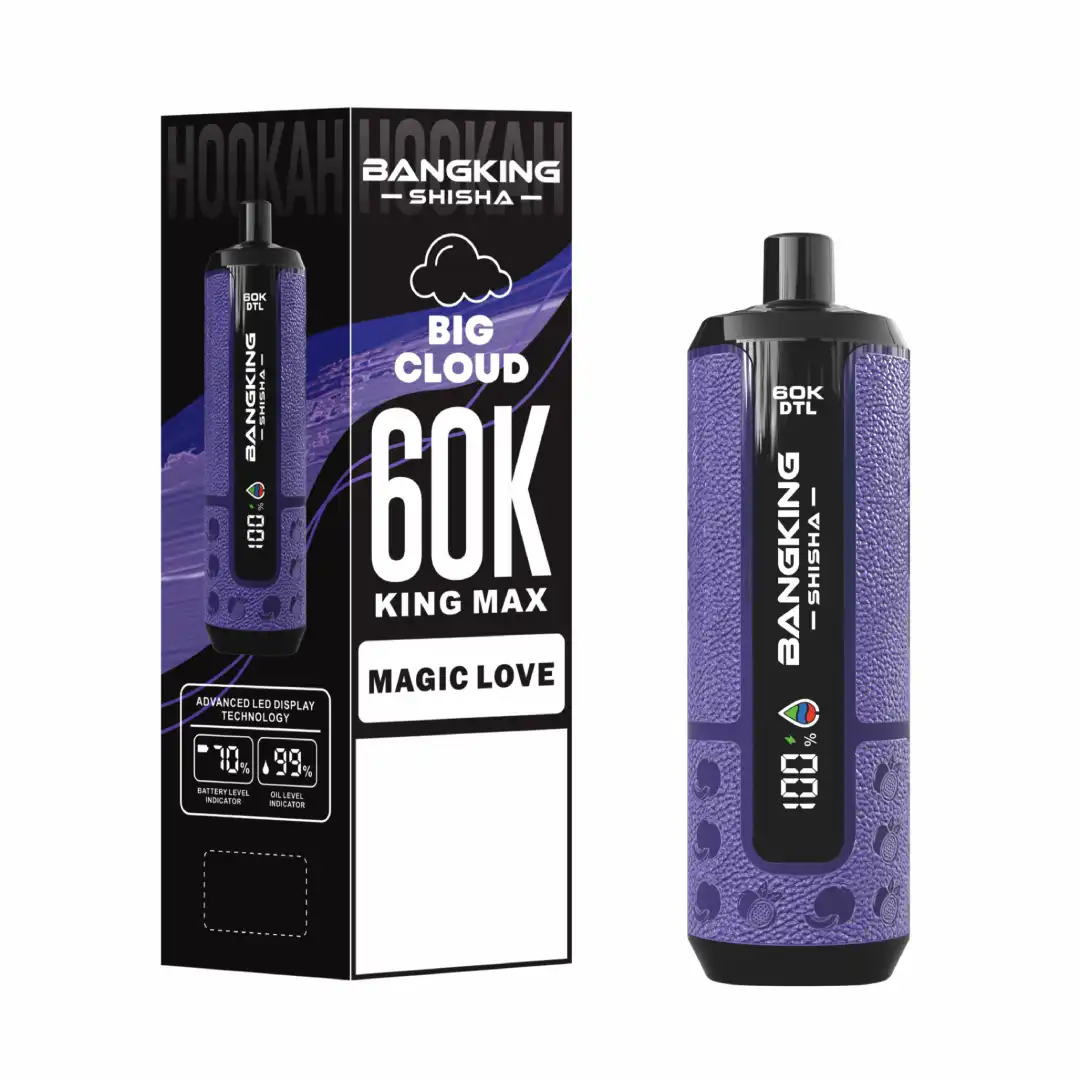 BANG KING Shisha 60K DSK091 DTL 60000 Puffs Disposable Vapes Wholesale Bulk Buy Mesh Coil 3 BANG KING Shisha 60K DSK091 DTL 60000 Puffs Disposable Vapes Wholesale Bulk Buy Mesh Coil — изображение 3
